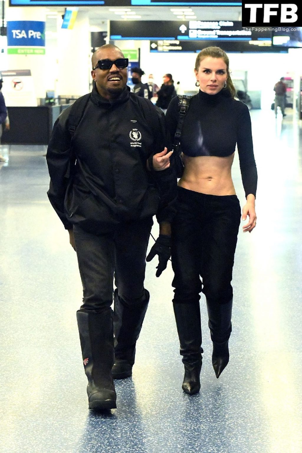 Kanye West Is All Smiles As He Reunites With His Girlfriend Julia Fox At Miami International